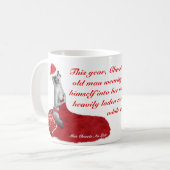 失礼なおもしろいリスケーユーモアのあるピンナップクリスマスマグ コーヒーマグカップ (正面左)