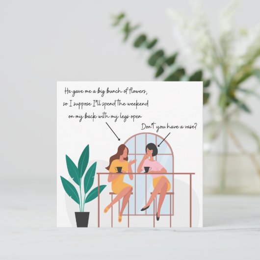 失礼なおもしろい誕生日カード友情女性友人 (スタンド正面)