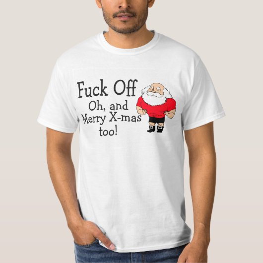 失礼なクリスマスの挨拶 Tシャツ (正面)