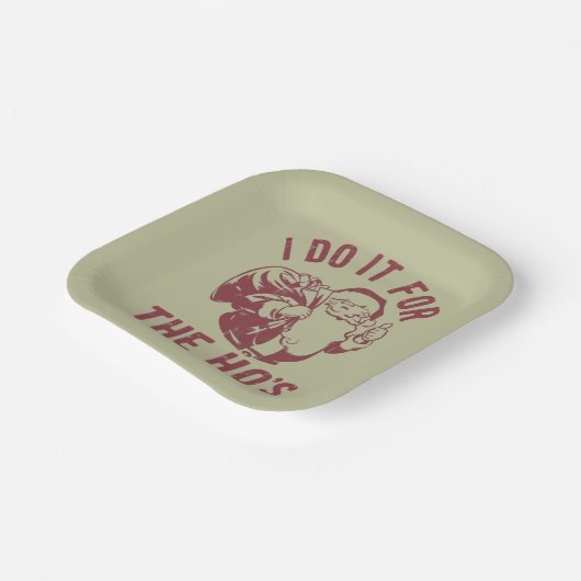 失礼なクリスマス顔私はHo'sのためにそれを行う ペーパープレート (傾斜あり)