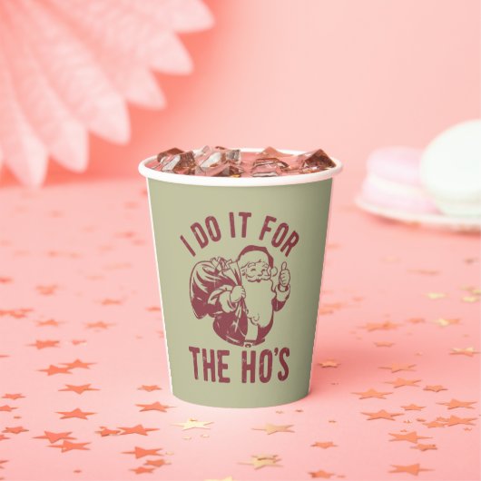 失礼なクリスマス顔私はHo'sのためにそれを行う 紙コップ (インサイチュ)