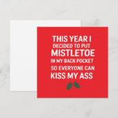 失礼なクリスマス 面白いノエル クリスマスツリー シーズンカード (正面/裏面)