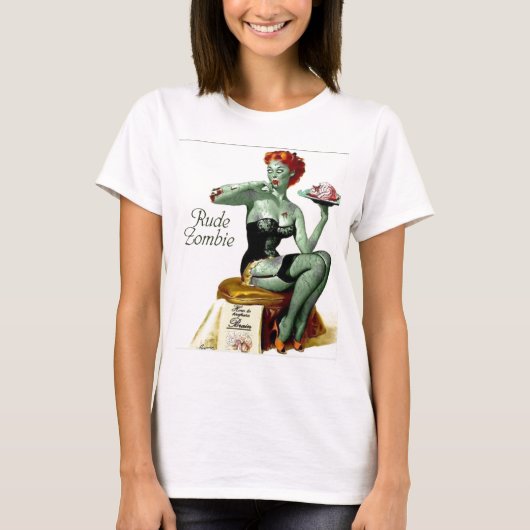 失礼なゾンビ"最初のかみ傷" Tシャツ (正面)