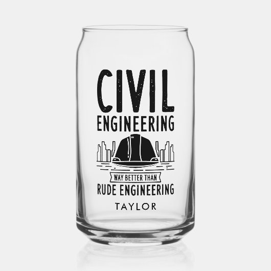 失礼なパーソナライズよりも市民エンジニアリングの方法 ガラス缶 (正面)