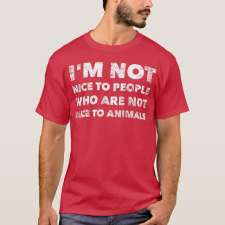 失礼な人なんて嫌い 失礼な動物も嫌い リトロ Tシャツ