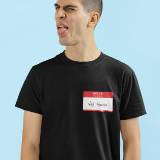 失礼な名前または面白い名前の赤いカスタマイズ可能なTシャツ Tシャツ