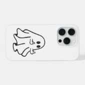 失礼な幽霊 - おもしろいハロウィンのiPhoneケース iPhoneケース (裏面横)