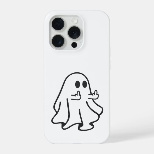 失礼な幽霊 - おもしろいハロウィンのiPhoneケース iPhoneケース (裏面)