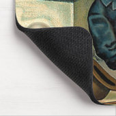 失礼な目覚め – ヴィンテージドッグアート マウスパッド (コーナー)