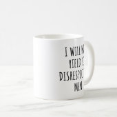 失礼な者には譲らぬおもしろい コーヒーマグカップ (正面右)