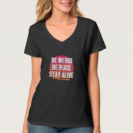 失礼な風変わりStay Alive Murderino Zip Tシャツ (正面)