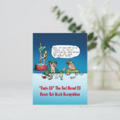 失礼なAlf -おもしろい小妖精や小人クリスマスカートゥーン シーズンポストカード (スタンド正面)