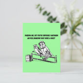 失礼 – 皮肉なユーモア ポストカード (スタンド正面)