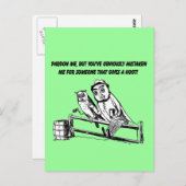 失礼 – 皮肉なユーモア ポストカード (正面/裏面)