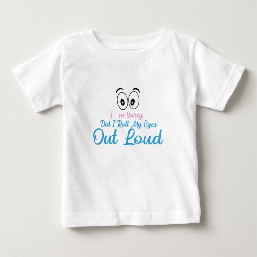 失礼、目を大きく瞑ってしまいましたか? ベビーTシャツ (正面)