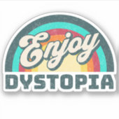 失禁楽しむ症 |皮肉な目覚めレインボーことわざ シール (正面)