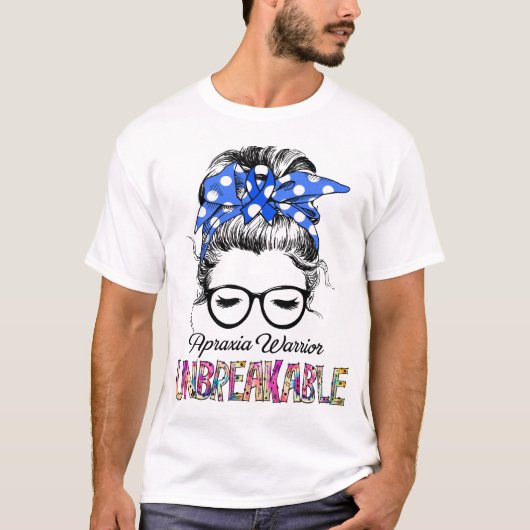 失行認識度リボンのサポートギフト Tシャツ (正面)