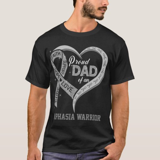 失語誇りを持った戦士のパパ Tシャツ (正面)