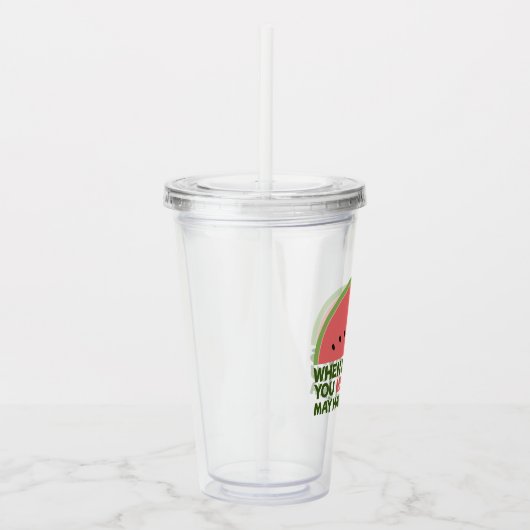 失読症おもしろい引用文失読症ユーモアスイカ アクリルタンブラー (右)