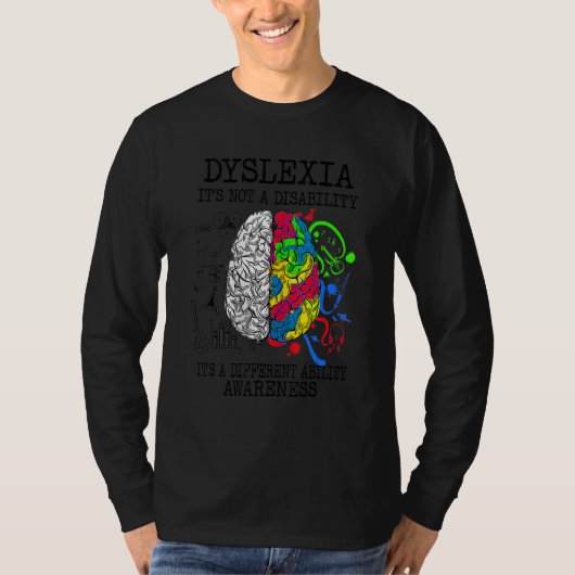 失読症それは障害ではないAb違うだ Tシャツ (正面)