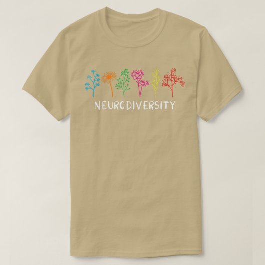 失読症のための神経多様性ADHD自閉症ASD Tシャツ (デザイン正面)