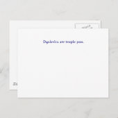 失読症は大嫌いだ ポストカード (正面/裏面)