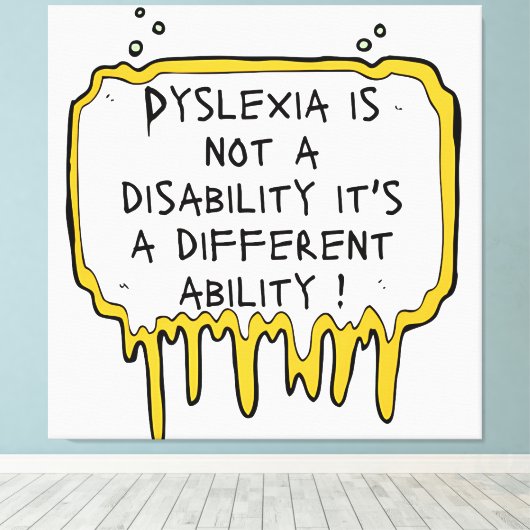 失読症は障害失読症認識度ではない キャンバスプリント (インサイチュ (ウッドフロア))