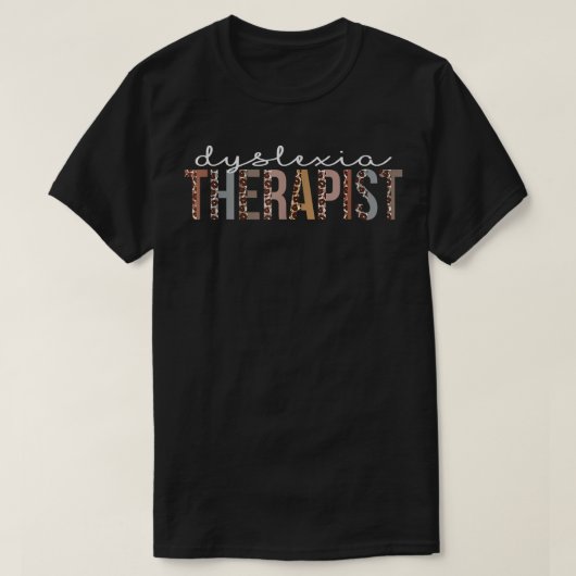 失読症セラピストヒョウ女性に対する感謝 Tシャツ (デザイン正面)