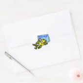 失読症先生魚～失読症の成功 ラウンドシール (封筒)