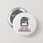 失読症認識度リボンのサポートギフト 缶バッジ (正面&裏面)