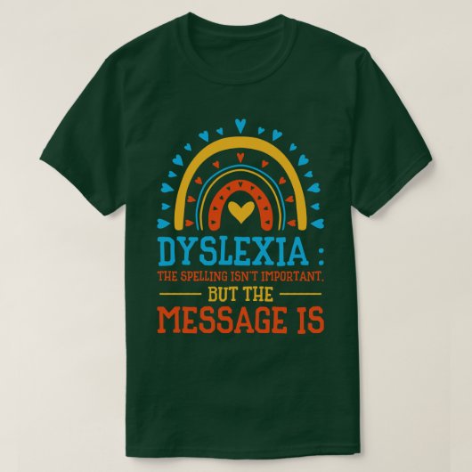 失読症認識度失読症セラピー失読症 Tシャツ (デザイン正面)