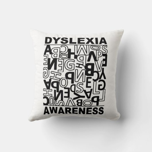 失読症認識度失読症先生学生 クッション (裏面)