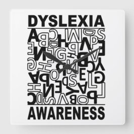 失読症認識度失読症先生学生 スクエア壁時計