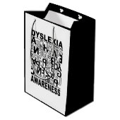 失読症認識度失読症先生学生 ミディアムペーパーバッグ (裏面アングル)