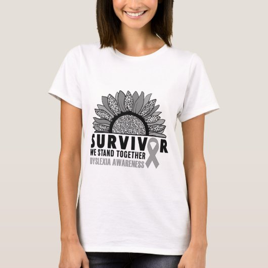 失読症認識度 Tシャツ (正面)