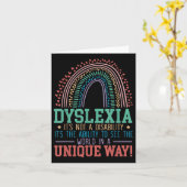 失読症Not A Disability Dyslexia認識度D カード (黄色い花)