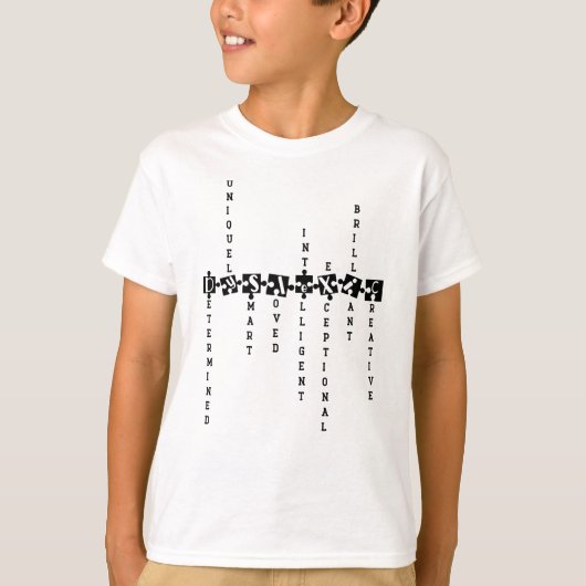 失読認識度(インスパイアDyslexic Word Art) Tシャツ (正面)