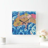 奄美は女の子だ。 スクエア壁時計 (ホーム)