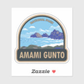 奄美郡東国立公園日本旅行芸術ヴィンテージ シール (シート)