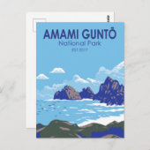 奄美郡東国立公園日本旅行芸術ヴィンテージ ポストカード (正面/裏面)