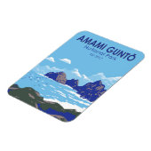 奄美郡東国立公園日本旅行芸術ヴィンテージ マグネット (左側)