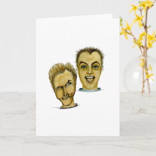 奇妙おもしろいで素晴らしい男たち カード (黄色い花)