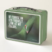 奇妙おもしろいなギニアトゥラコグリーンバード メタルランチボックス (裏面)