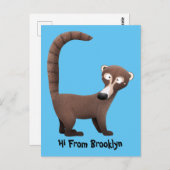 奇妙おもしろいなコアティムンディ漫画イラストレーション ポストカード (正面/裏面)