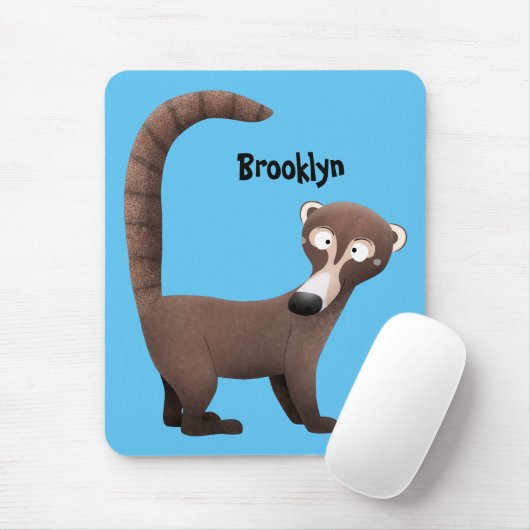 奇妙おもしろいなコアティムンディ漫画イラストレーション マウスパッド (マウス)