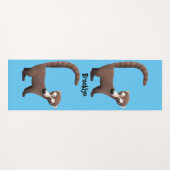 奇妙おもしろいなコアティムンディ漫画イラストレーション ヨガマット (正面(横))