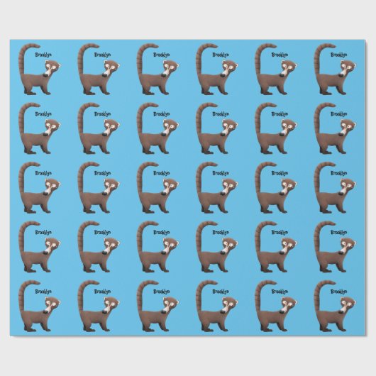 奇妙おもしろいなコアティムンディ漫画イラストレーション ラッピングペーパー (フラット)