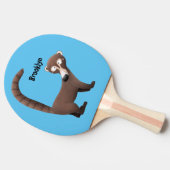 奇妙おもしろいなコアティムンディ漫画イラストレーション 卓球ラケット (横)