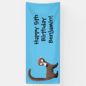 奇妙おもしろいなコアティムンディ漫画イラストレーション 横断幕 (縦)