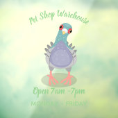 奇妙おもしろいなハト漫画イラストレーション ウィンドウサイン (シート3)